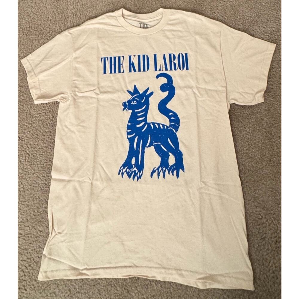 The Kid Laroi End Of The World Tour 2022 T Shirt Medium Cream Graphic Band Tee